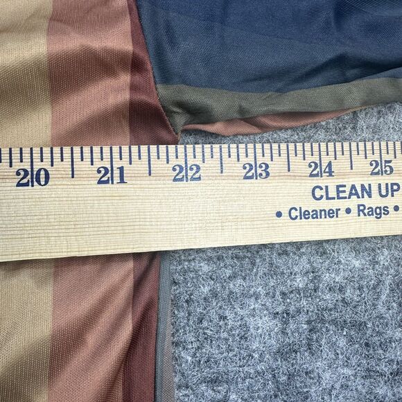 Vintage 80s Blouse Women Extra Large Striped Satin Made In USA Deadstock - Picture 11 of 14